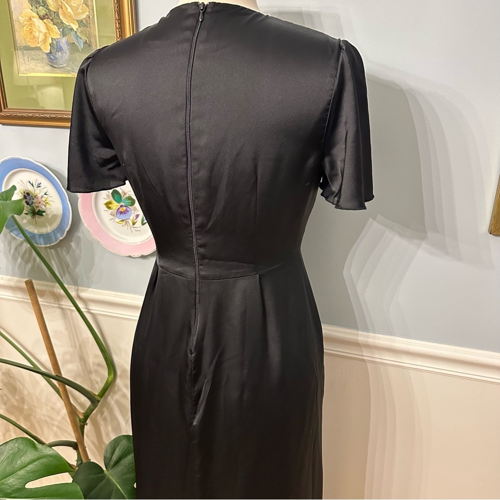 Show Me Your Mumu Rome Twist Gown Black Medium Evening Formal Silky Wedding - Picture 5 of 10
